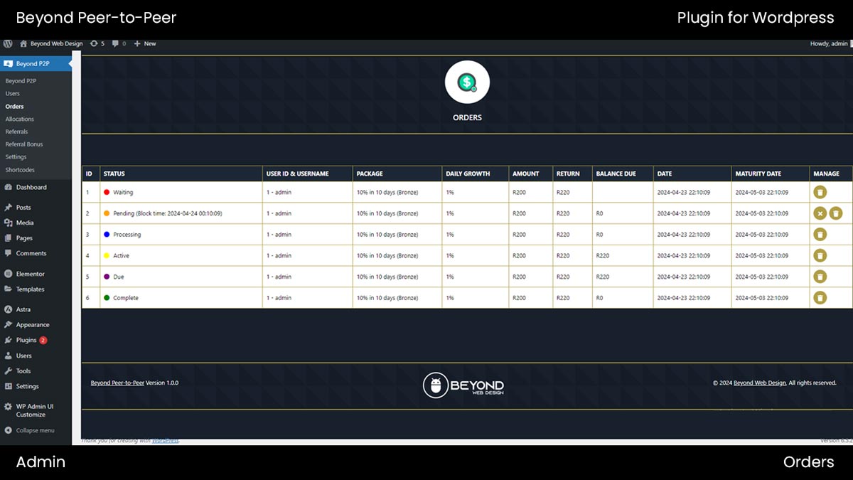 Beyond Peer-to-Peer plugin for WordPress - Image 16
