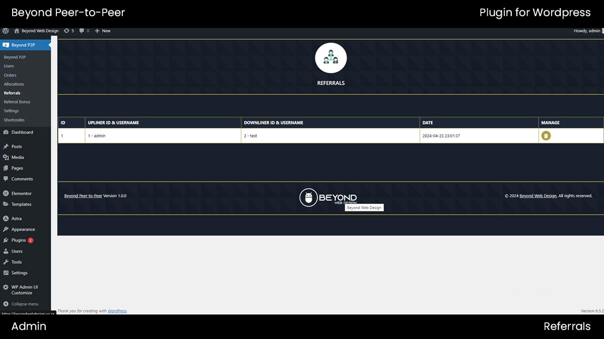 Beyond Peer-to-Peer plugin for WordPress - Image 18