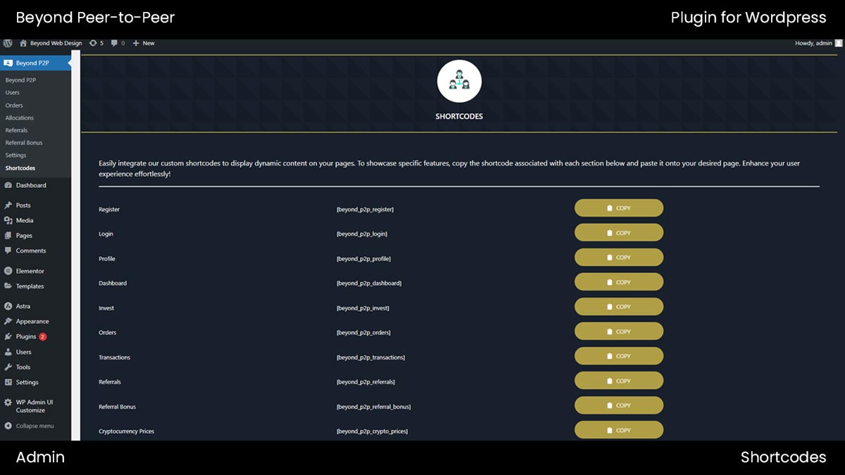 Beyond Peer-to-Peer plugin for WordPress - Image 22