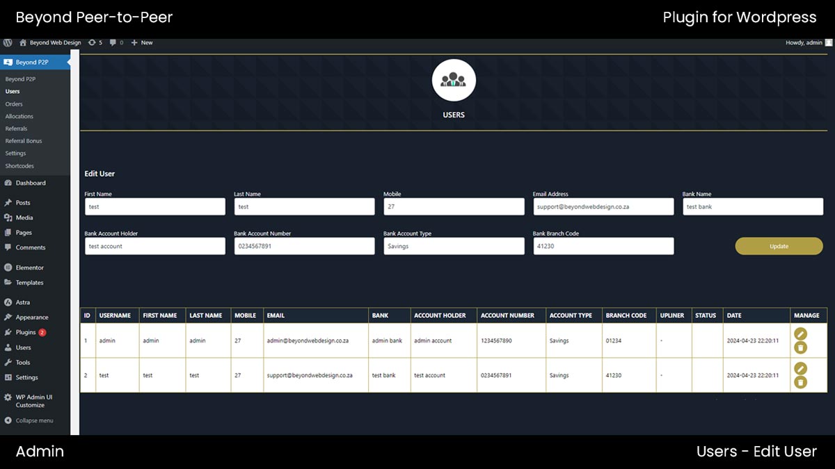 Beyond Peer-to-Peer plugin for WordPress - Image 15