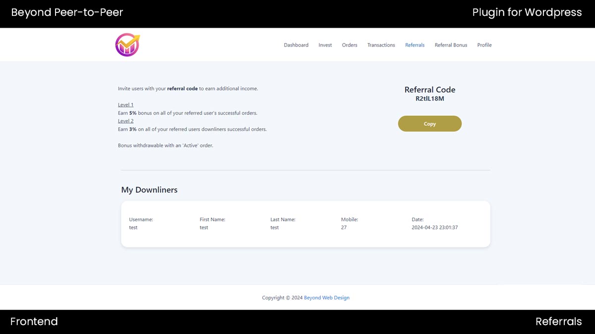 Beyond Peer-to-Peer plugin for WordPress - Image 9